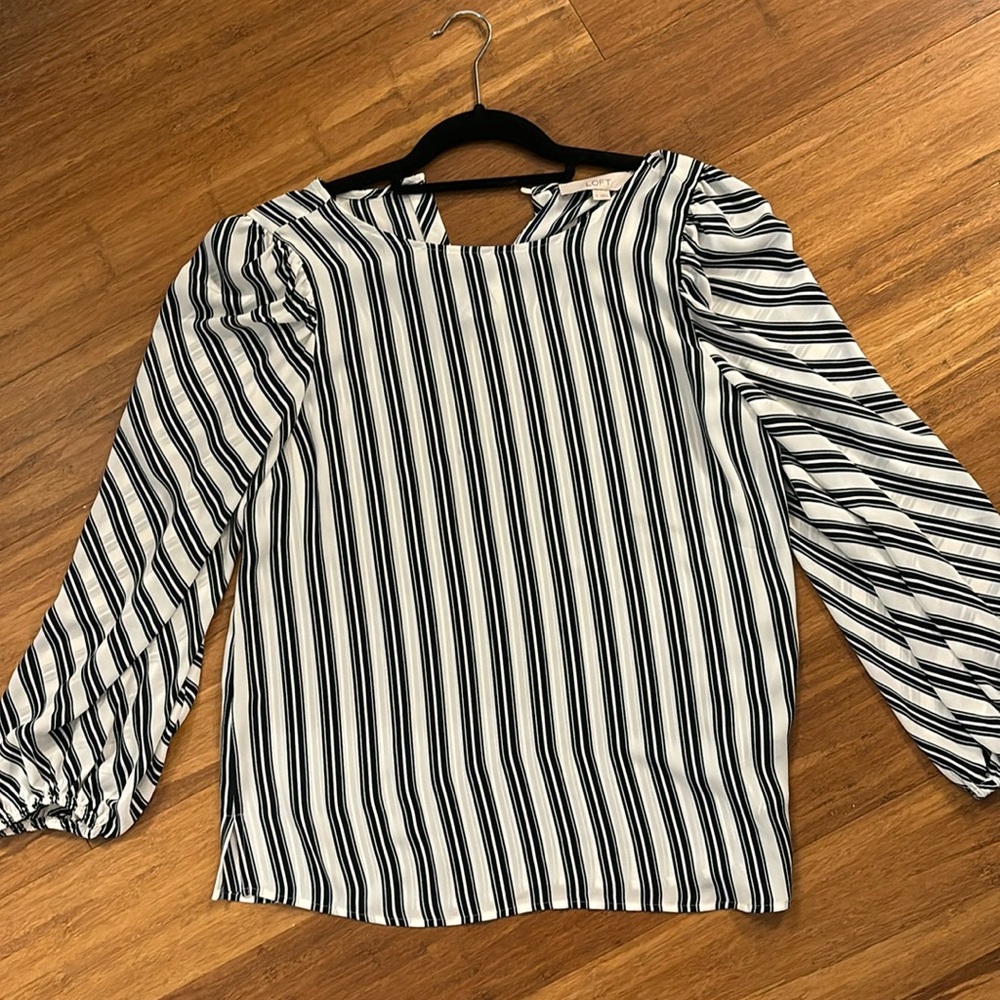 Striped long sleeve top